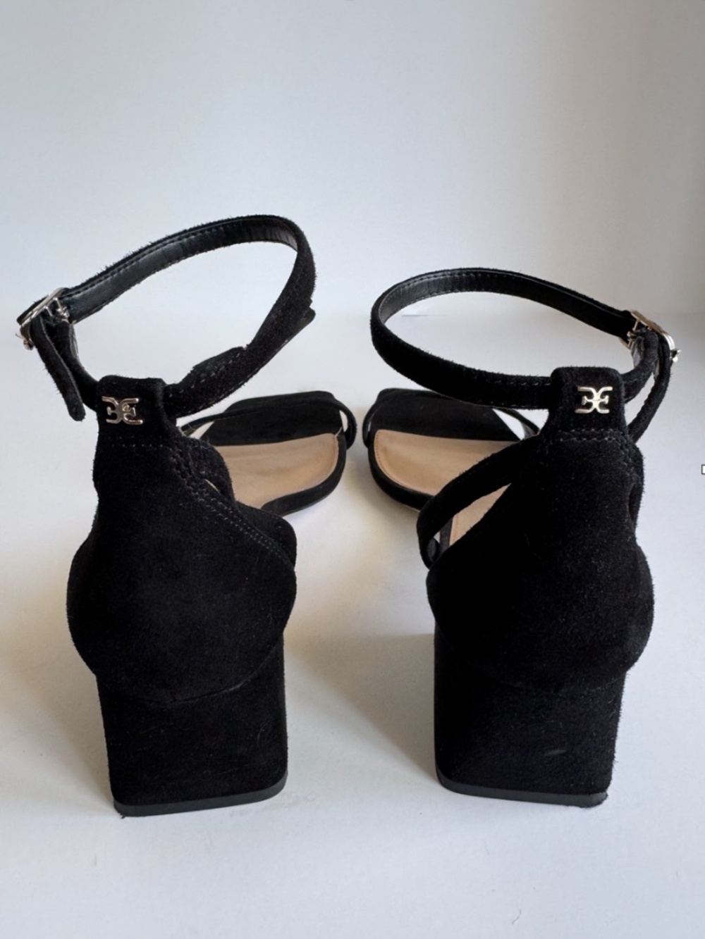 Sam Edelman Wilson Ankle-Strap Block-Heel Sandals in Black Size 8 - Picture 6 of 9